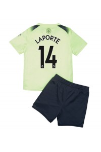 Fotbalové Dres Manchester City Aymeric Laporte #14 Dětské Třetí Oblečení 2022-23 Krátký Rukáv (+ trenýrky)